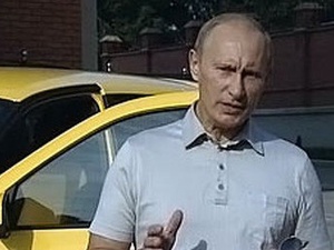 / На желтой машине Владимир Путин проехал по федеральной трассе «Амур»
