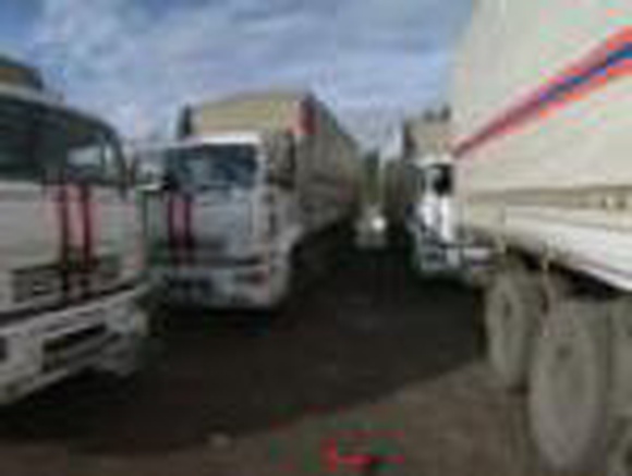 Гуманитарный конвой МЧС России продолжил движение в Косово (ВИДЕО)