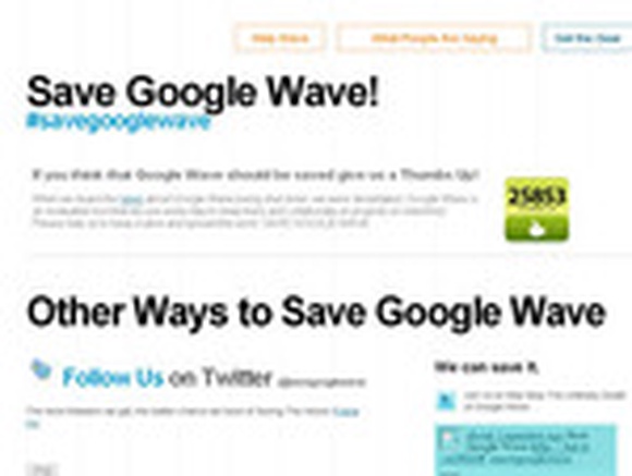 Любители Google Wave выступили против закрытия сервиса