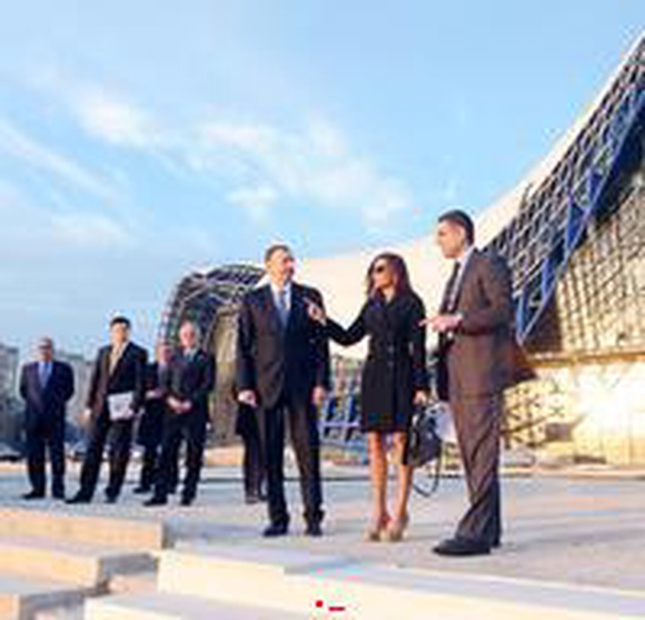 Президент Азербайджана и его супруга ознакомились с ходом строительства Центра…